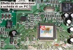 tensione danneggia computer