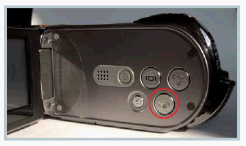 tasto videocamera per stabilizzare immagine record