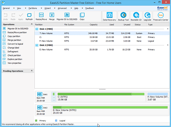 screenshot del programma