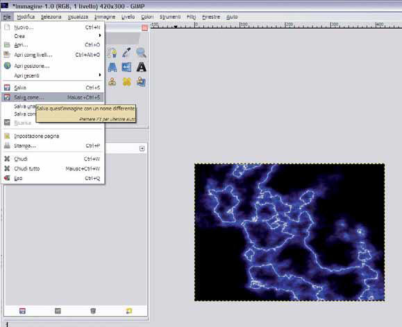screenshots Gimp risultato finale