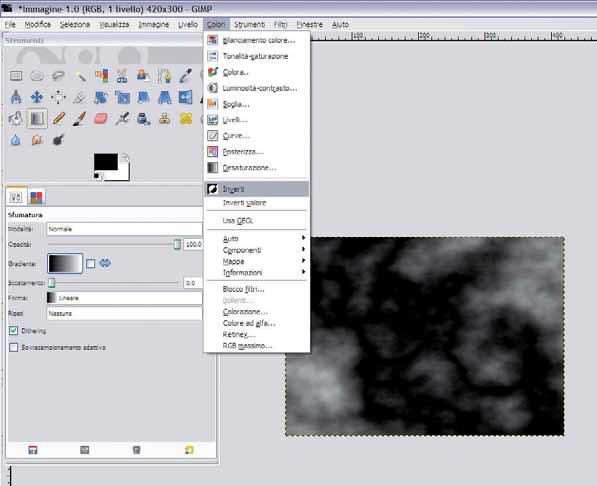 screenshots Gimp step 2